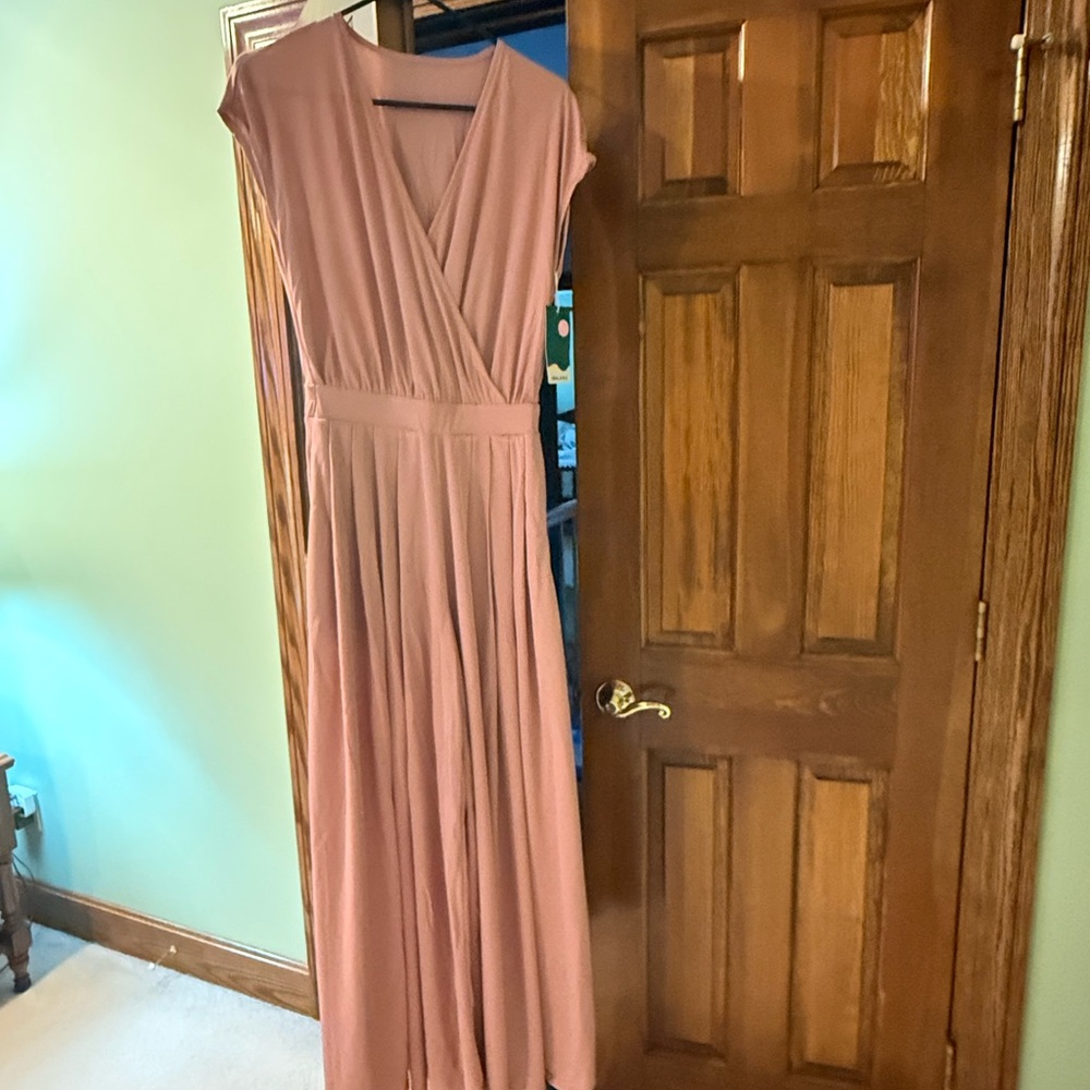 HALARA Mauve Wrap Jumpsuit